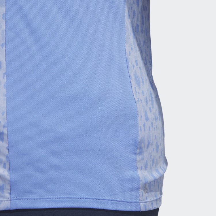 Camisa Pólo De Golfe Azul Ultimate365 Estampada Com Zíper 1/4 E Gola Redonda (tamanho Grande) Da Adidas