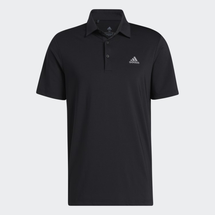 Adidas Ultimate365 Camisa Polo Lisa Preta No Peito Esquerdo