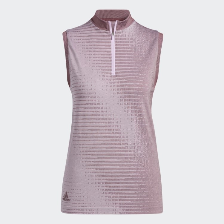 Camisa Polo Sem Manga Primeknit Adidas Bordô