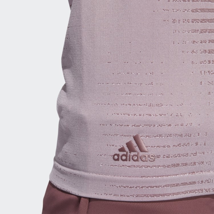 Camisa Polo Sem Manga Primeknit Adidas Bordô