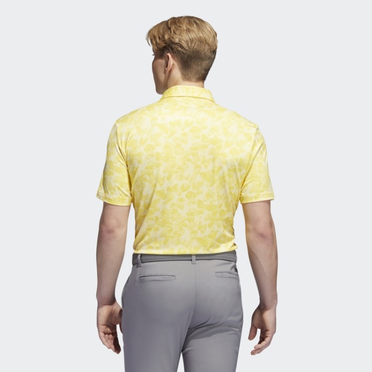Camisa Polo Amarela Adidas Com Estampa Prisma