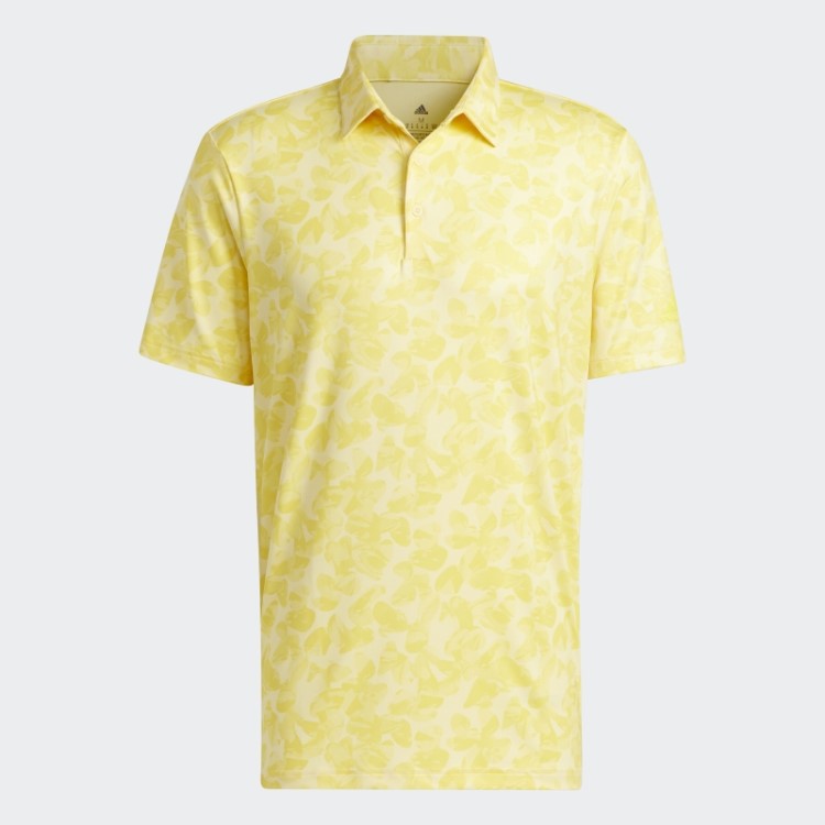 Camisa Polo Amarela Com Estampa Prisma Adidas