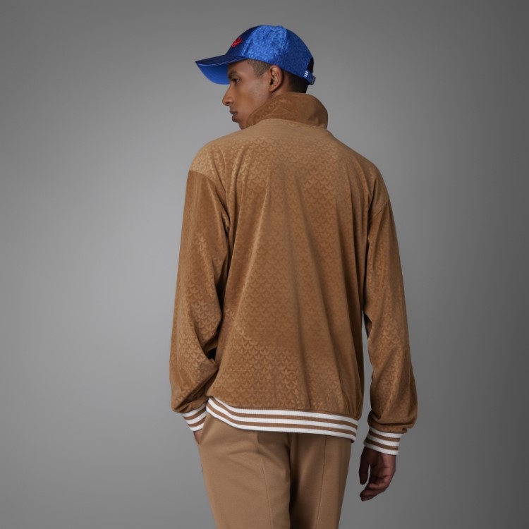 Top De Veludo Funil Adicolor Anos 70 Adidas Brown Desert