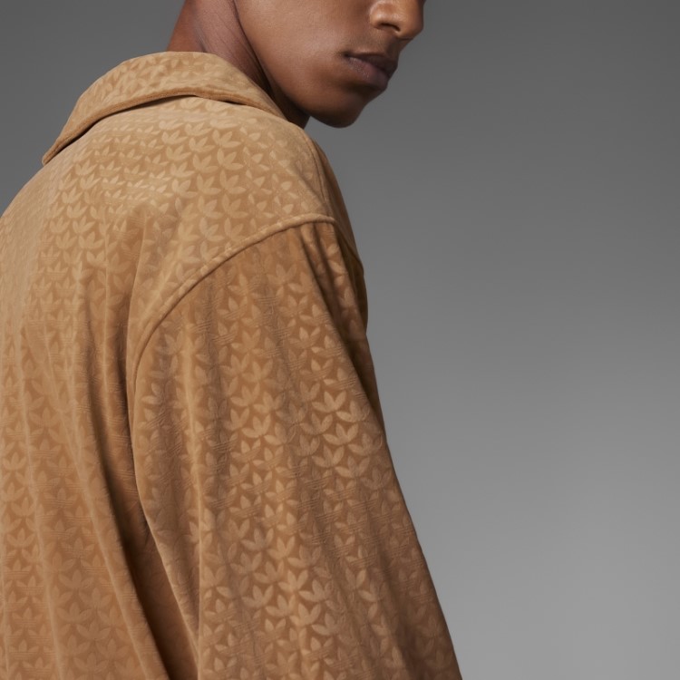 Top De Veludo Funil Adicolor Anos 70 Adidas Brown Desert