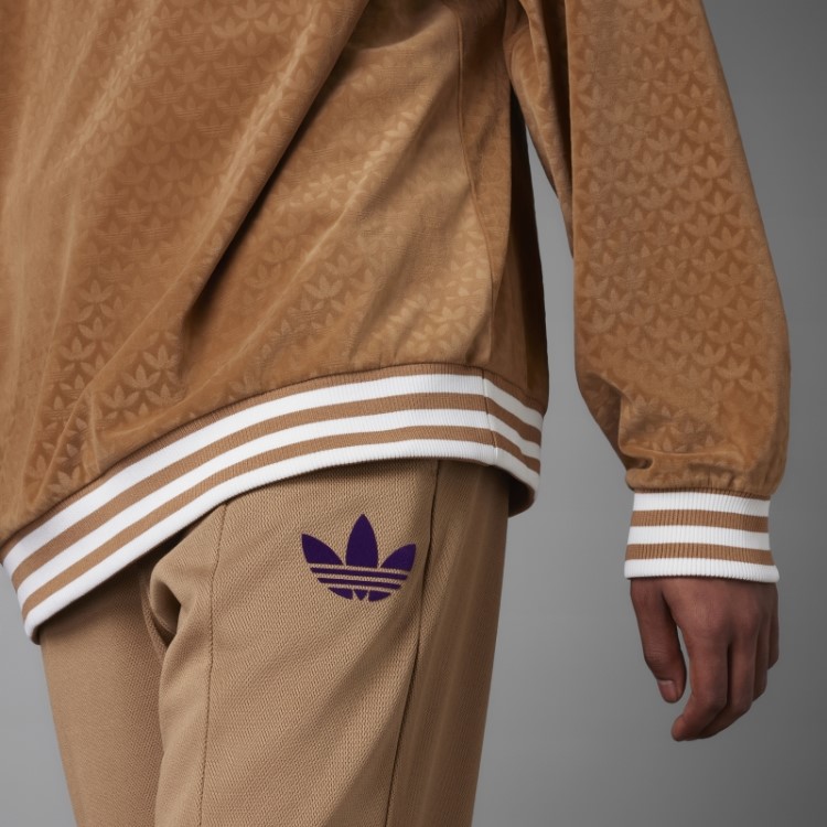 Top De Veludo Funil Adicolor Anos 70 Adidas Brown Desert