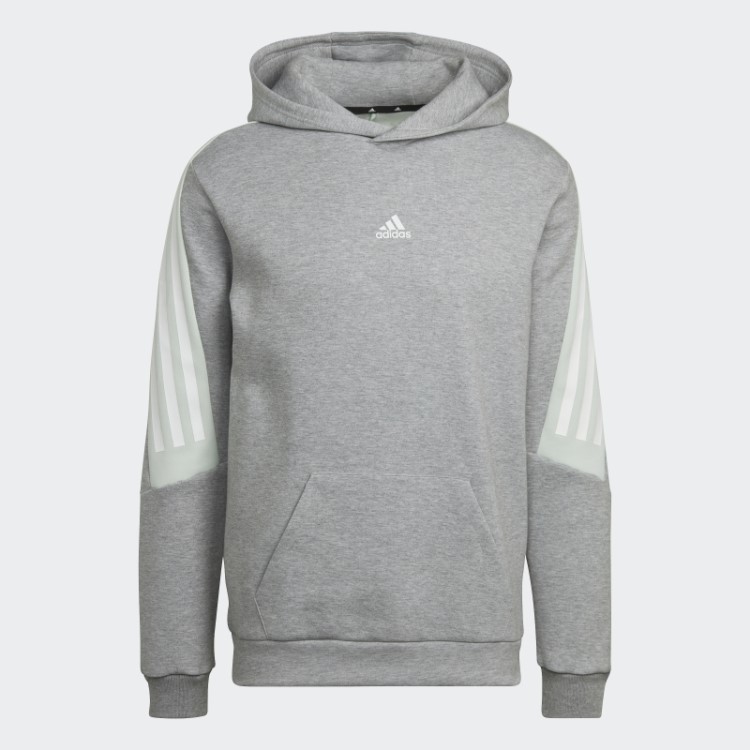 Future Icons Moletom Com Capuz Com As Três Listras Adidas Cinza Médio