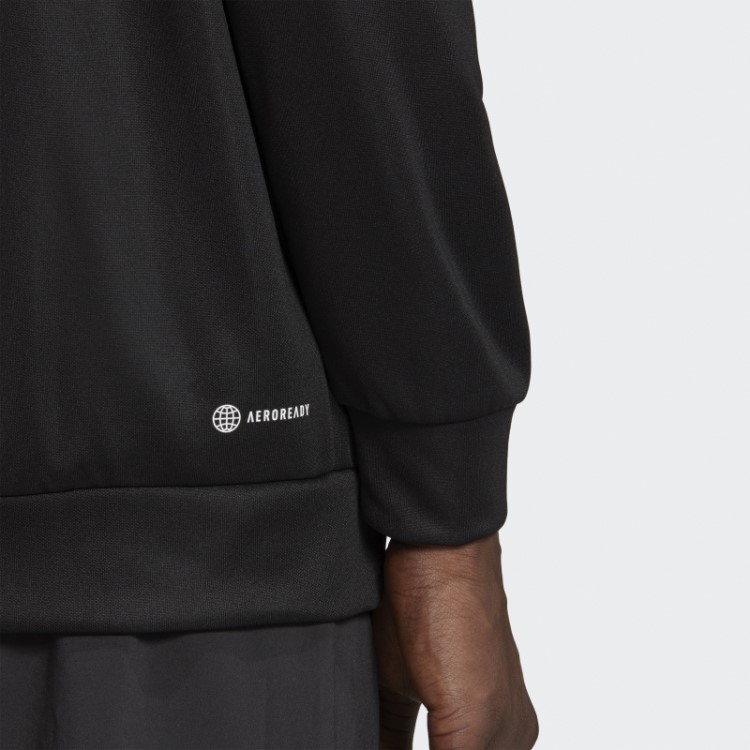 Jaqueta De Treino Sazonal Com Zíper Completo E Adidas Preta Para Treinar