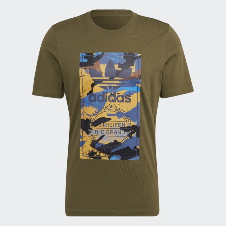 Camiseta Camuflada Gráfica Adidas Olive