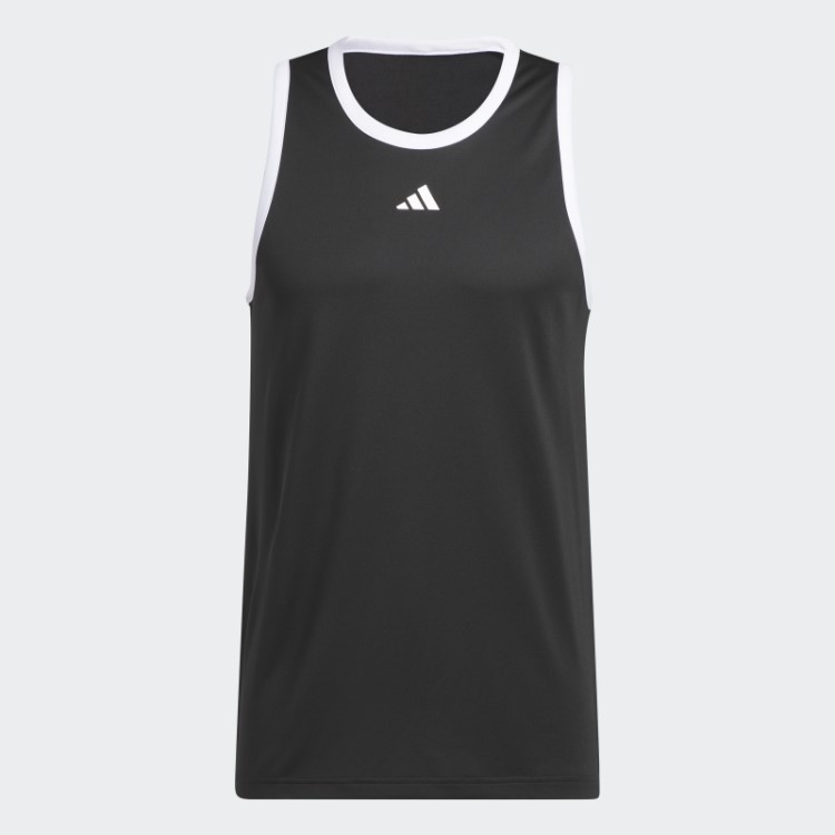 Regata Adidas Basquete Com As Três Listras Preta Quente