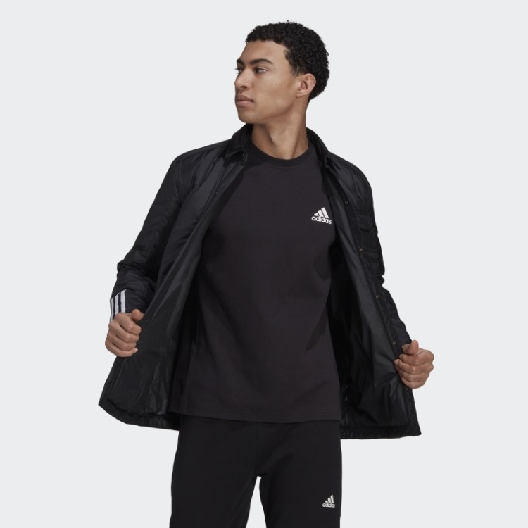 Jaqueta Preta Adidas Itavic Com As Três Listras Lite