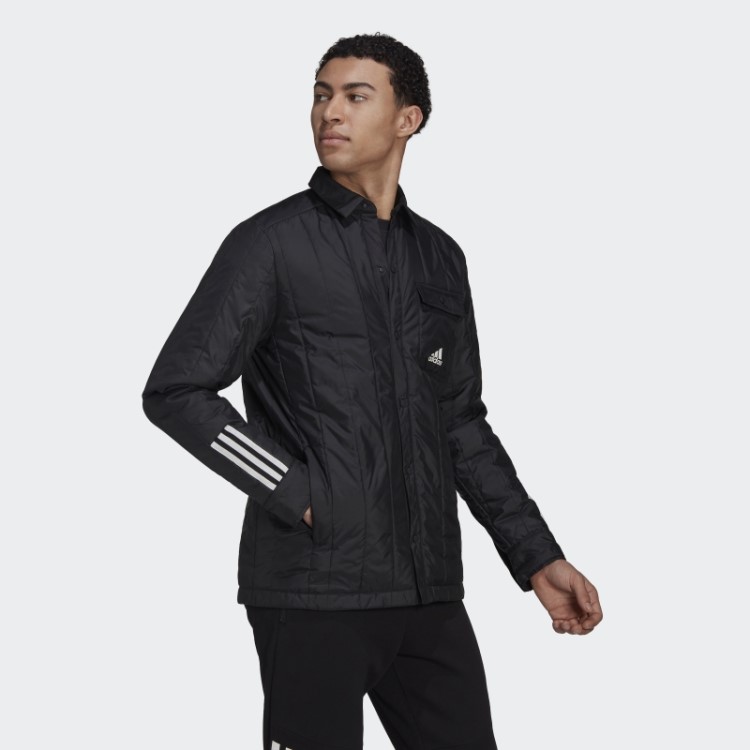 Jaqueta Preta Adidas Itavic Com As Três Listras Lite