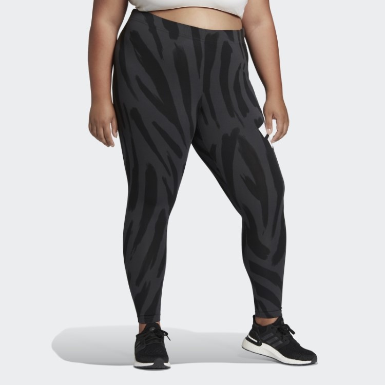 Os ícones Futuros Multicoloridos Da Adidas Sentem Leggings Gráficas Ferozes