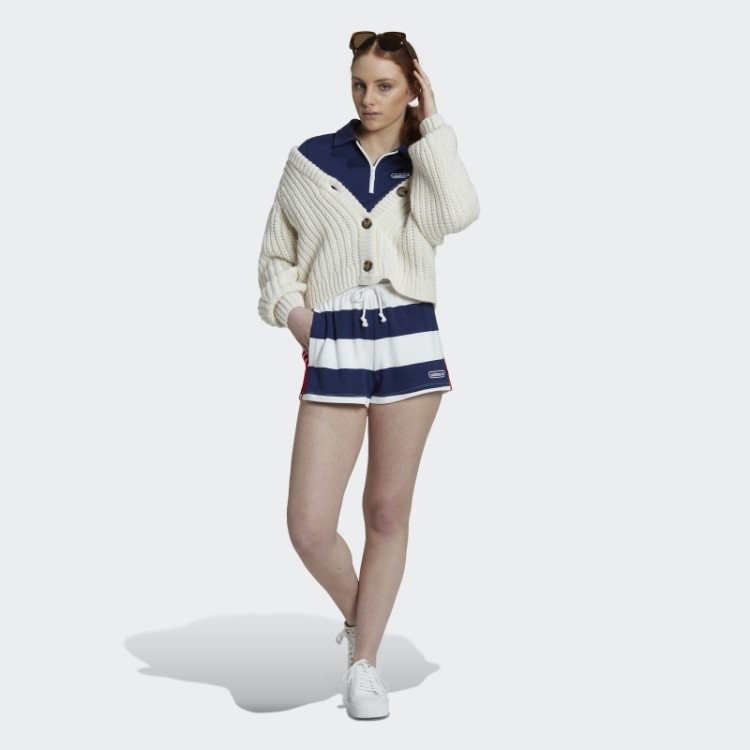 Short Listrado Cintura Média Night Sky Adidas