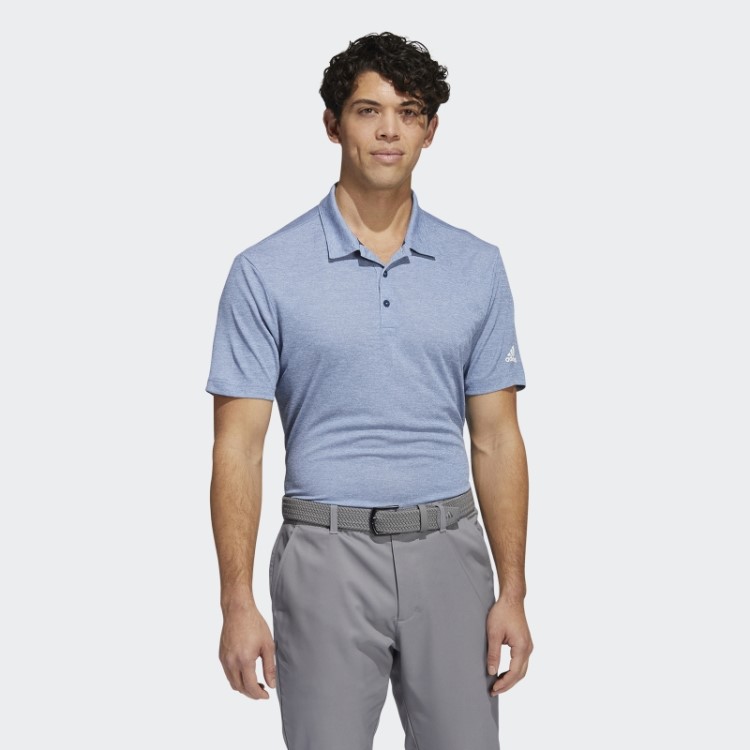 Camisa Polo Adidas Azul Marinho Heather Heat.rdy