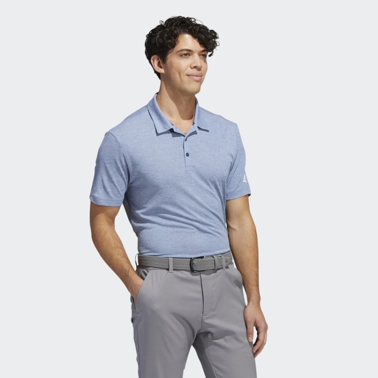 Camisa Polo Adidas Azul Marinho Heather Heat.rdy