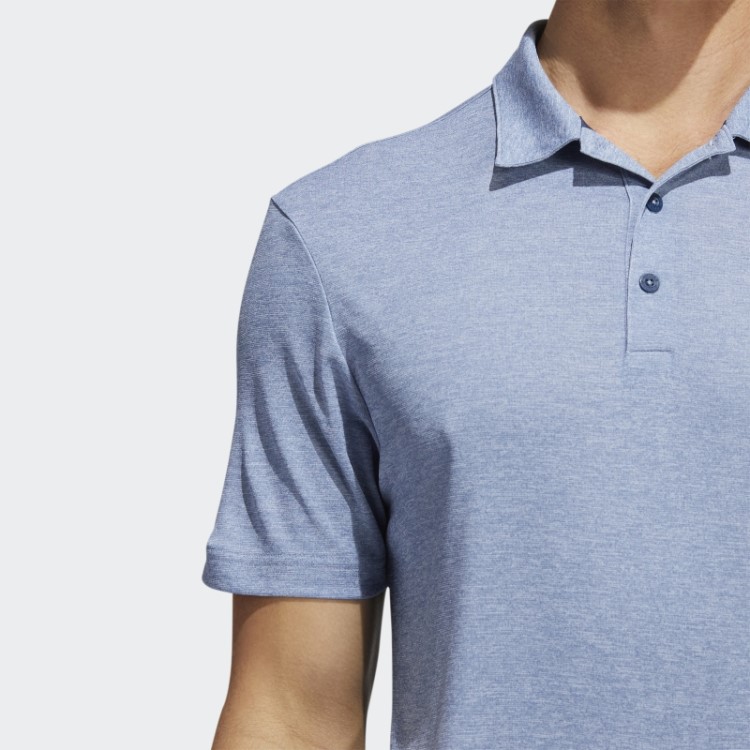 Camisa Polo Adidas Azul Marinho Heather Heat.rdy