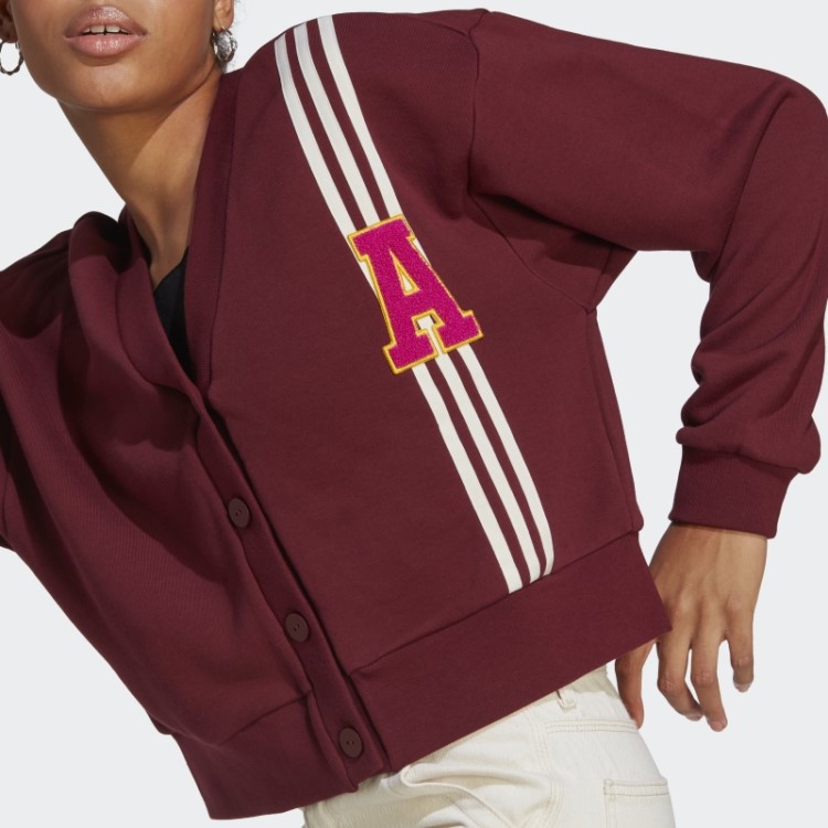 Cardigã Vermelho Colegial Adidas