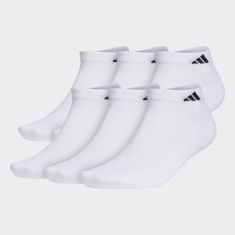 Meias Baixas Atléticas Acolchoadas 6 Pares Branco Adidas