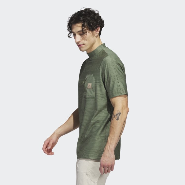 Adicross Bolso Golfe Camisa Polo Verde Natural S10 Adidas