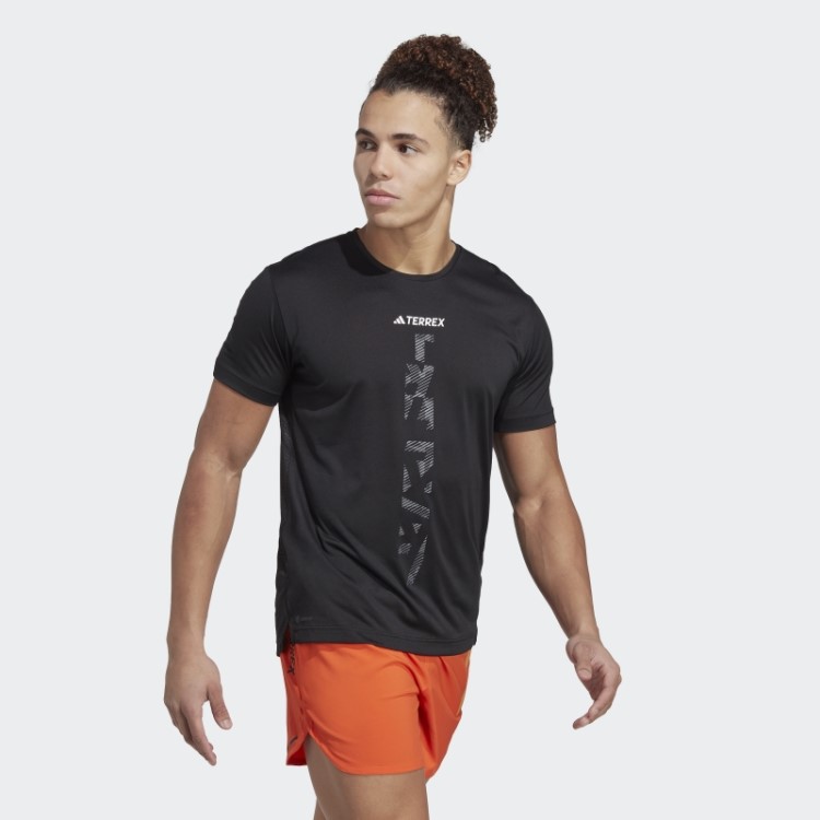 Camiseta De Corrida Preta Adidas Terrex Agravic Trail