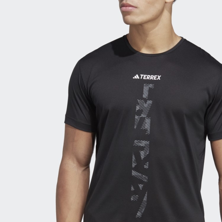 Camiseta De Corrida Preta Adidas Terrex Agravic Trail