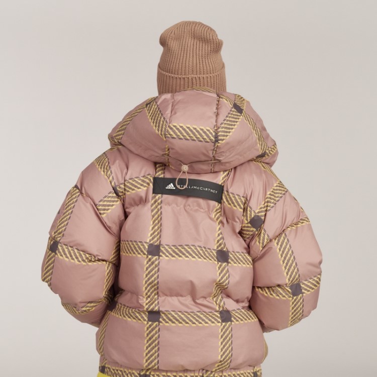 Adidas By Stella Mccartney Jaqueta De Inverno Curta Acolchoada E Estampada Camel Hot