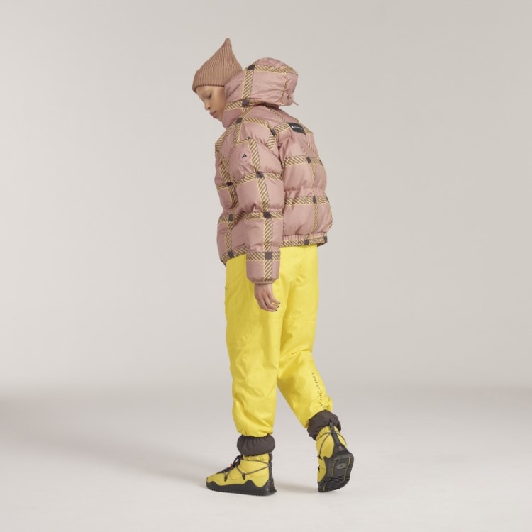 Adidas By Stella Mccartney Jaqueta De Inverno Curta Acolchoada E Estampada Camel Hot