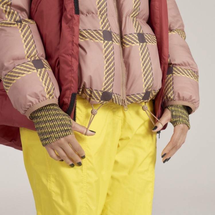 Adidas By Stella Mccartney Jaqueta De Inverno Curta Acolchoada E Estampada Camel Hot