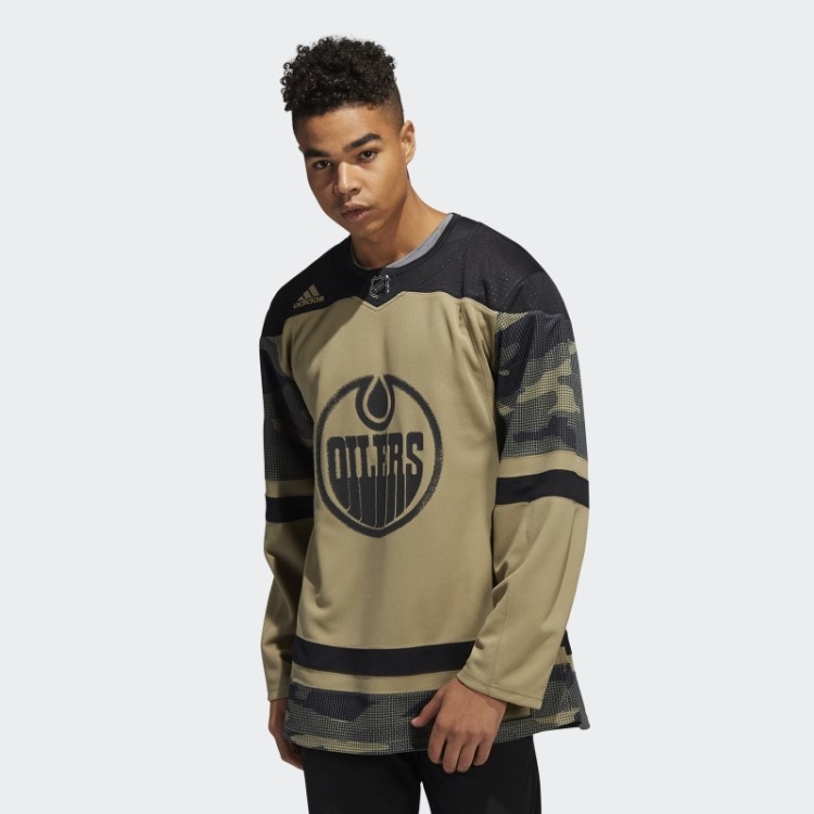 Camisa Camuflada Oilers Adidas Orbit Verde