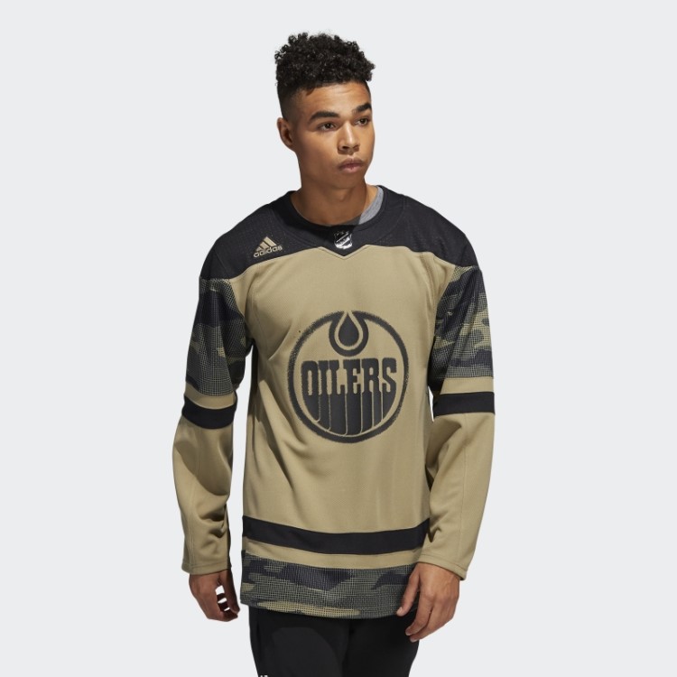 Camisa Camuflada Oilers Adidas Orbit Verde