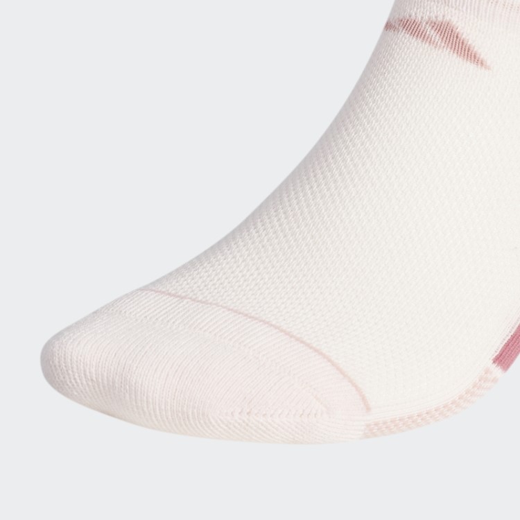 Meias Listradas Superlite No-show 3 Pares Adidas Rosa Claro