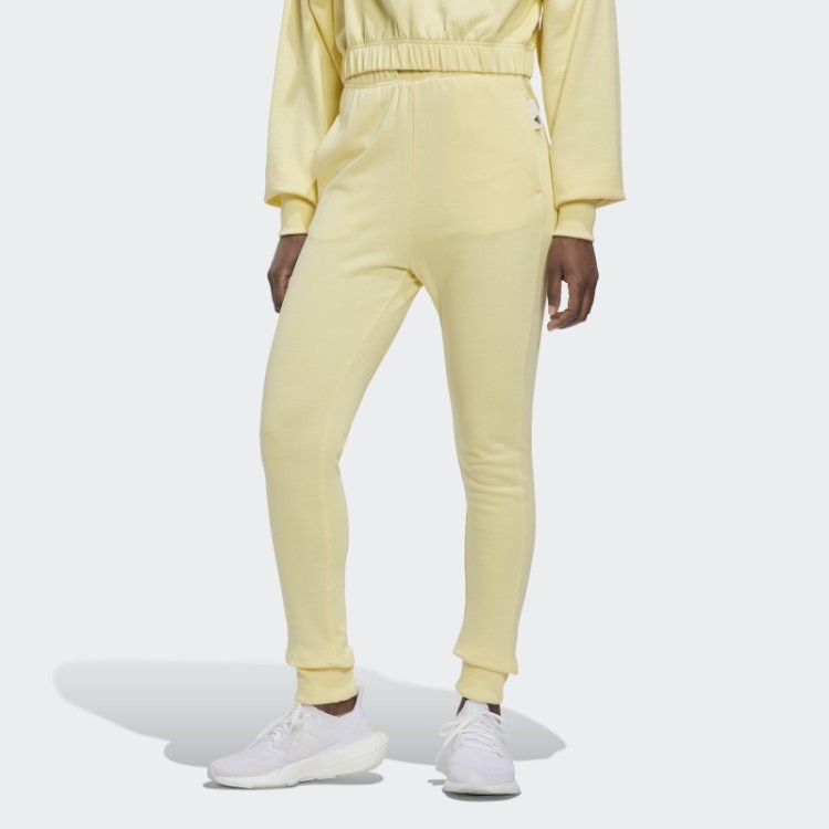 Calça Amarela Adidas Studio Lounge Cintura Alta