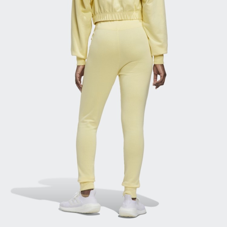 Calça Amarela Adidas Studio Lounge Cintura Alta
