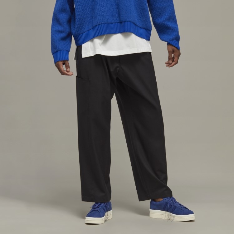 Calça Reta De Lã Refinada Adidas Y-3