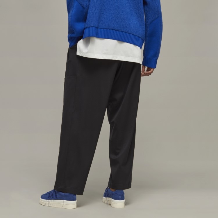Calça Reta De Lã Refinada Adidas Y-3