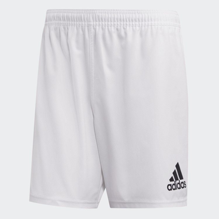 Calção Branco Com As 3 Riscas Adidas