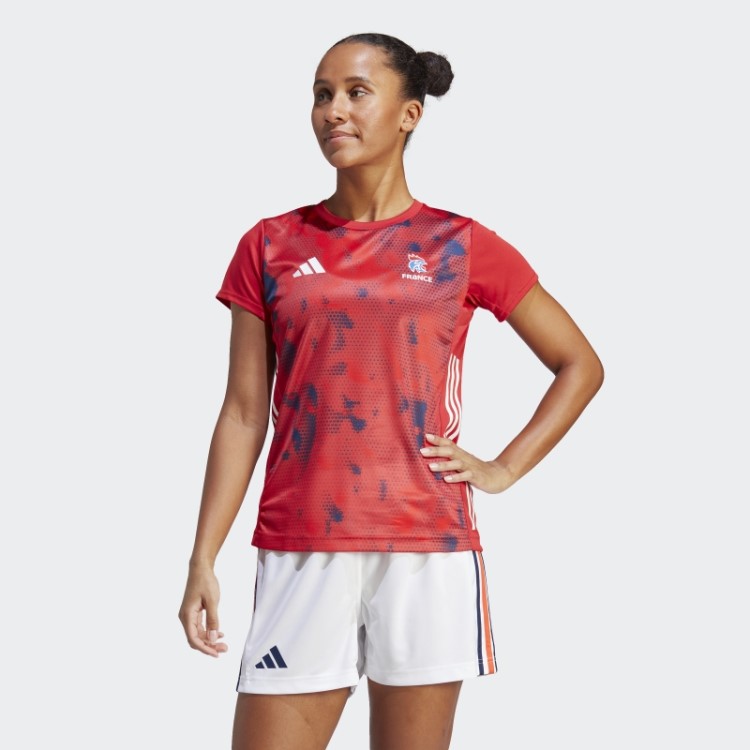 Camiseta De Handebol Vermelha Adidas France