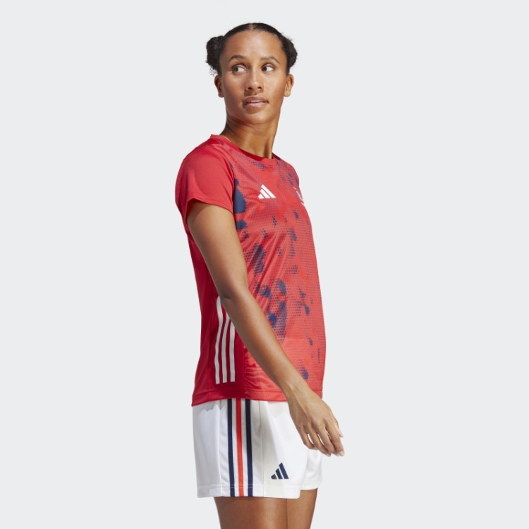 Camiseta De Handebol Vermelha Adidas France