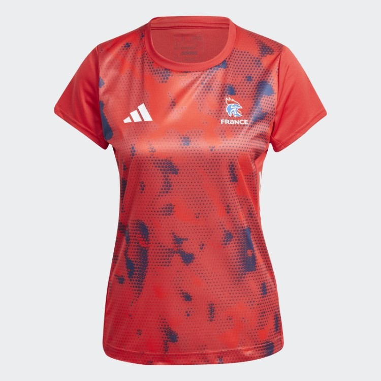 Camiseta De Handebol Vermelha Adidas France