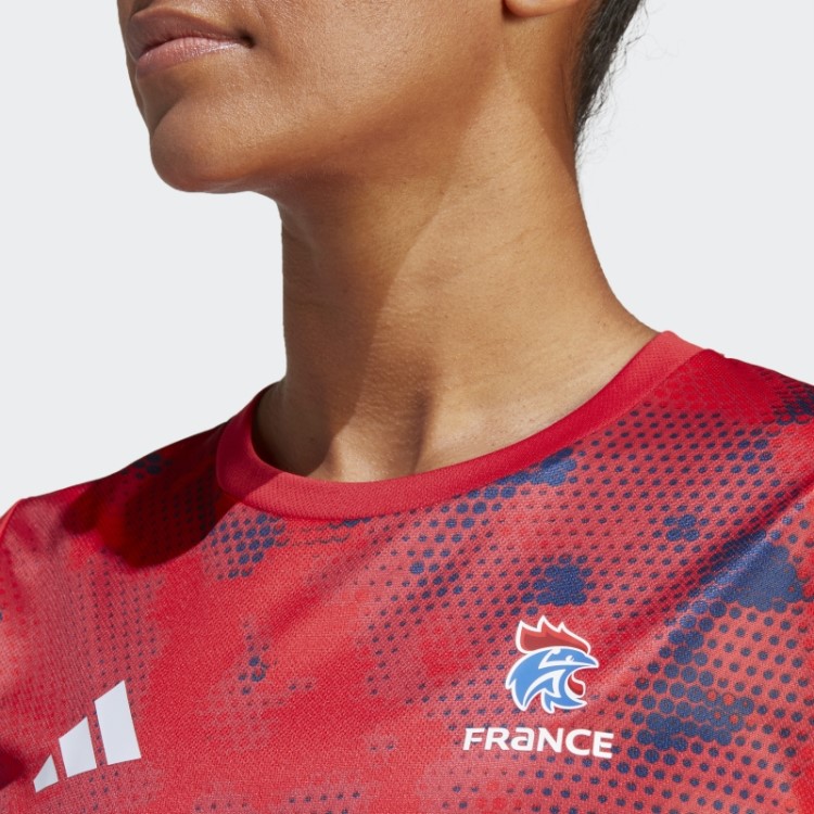 Camiseta De Handebol Vermelha Adidas France