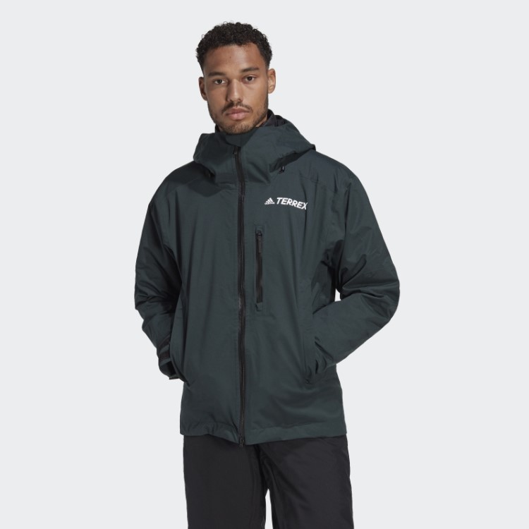 Jaqueta Três Em Um Verde Adidas Resort