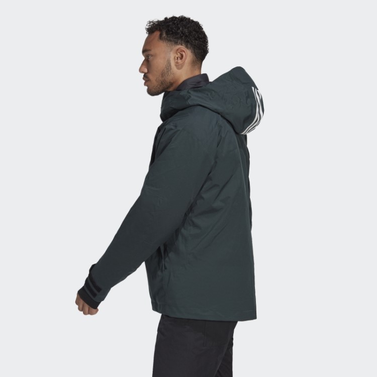 Jaqueta Três Em Um Verde Adidas Resort