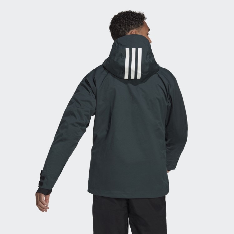 Jaqueta Três Em Um Verde Adidas Resort