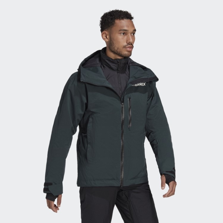 Jaqueta Três Em Um Verde Adidas Resort