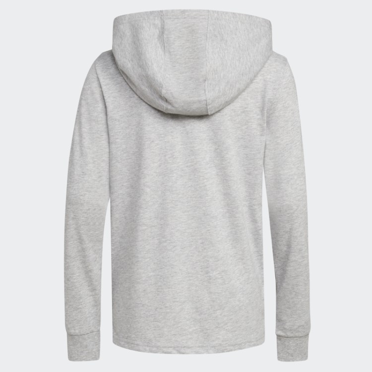 Camiseta Adidas Com Capuz Cinza Urze Ls Htr Echo Brand Love