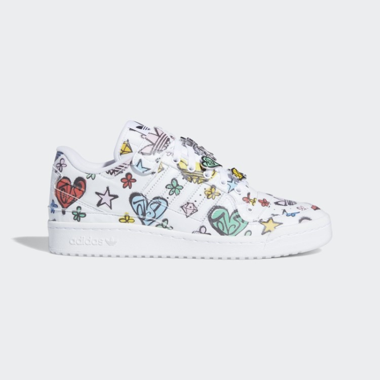 Adidas Jeremy Scott Forum 84 Baixo Mono Sapatos Preto Moda
