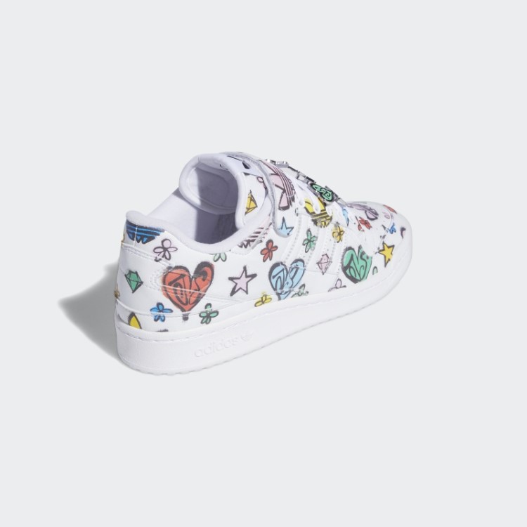 Adidas Jeremy Scott Forum 84 Baixo Mono Sapatos Preto Moda