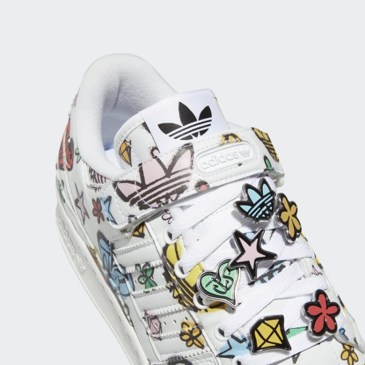 Adidas Jeremy Scott Forum 84 Baixo Mono Sapatos Preto Moda