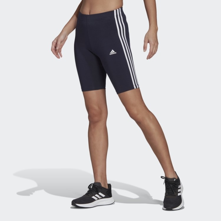 Bermuda De Ciclismo Com As Três Listras Adidas Essentials Ink