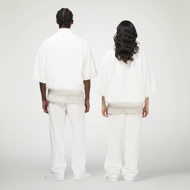 Calça De Veludo Branco Adidas Basquete Quente